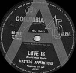 THE MASTERS APPRENTICES - Love Is cover 