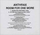 ANTHRAX Room for One More album cover