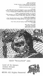 DEATH — Mutilation album cover