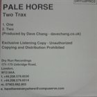 PALEHORSE Two Trax album cover