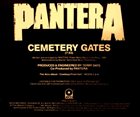 PANTERA Cemetery Gates album cover