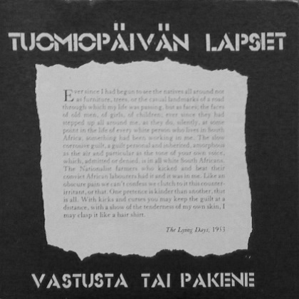 TUOMIOPÄIVÄN LAPSET - Vastusta Tai Pakene cover 