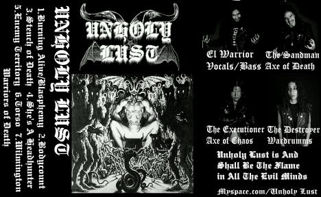 UNHOLY LUST - Unholy Lust cover 