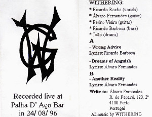 WITHERING - Live At Palha d'Aço Bar cover 