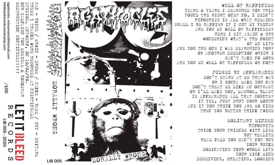 AGATHOCLES - Morally Wrong cover 