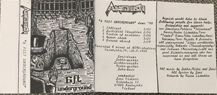 ANGUISH - Six Feet Underground cover 