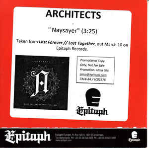 ARCHITECTS - Naysayer cover 