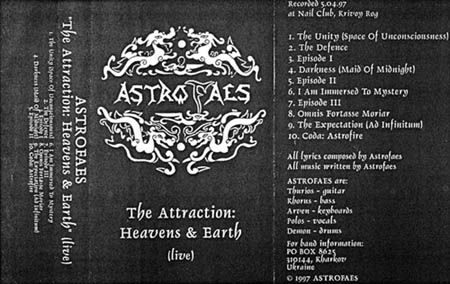 ASTROFAES - The Attraction: Heavens & Earth (Live) cover 