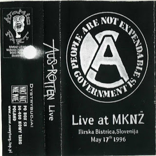 AUS-ROTTEN - Live At MNKZ, Slovenija May 17th 1996 cover 