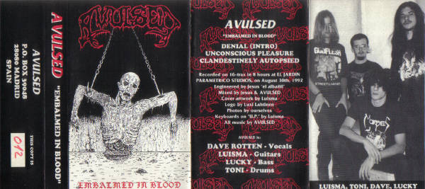 AVULSED - Embalmed in Blood cover 