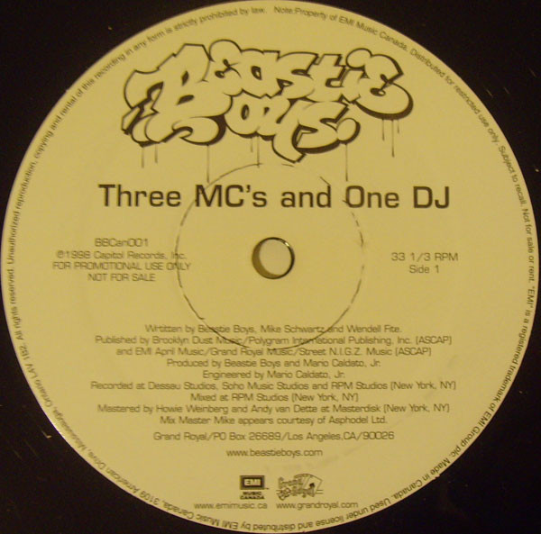 BEASTIE BOYS - Three MC's and One DJ / Body Movin' cover 