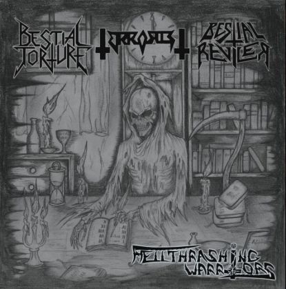 BESTIAL REVILER - Hellthrashing Warriors cover 