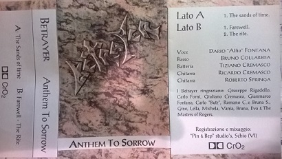 BETRAYER (VICENZA) - Anthem to Sorrow cover 