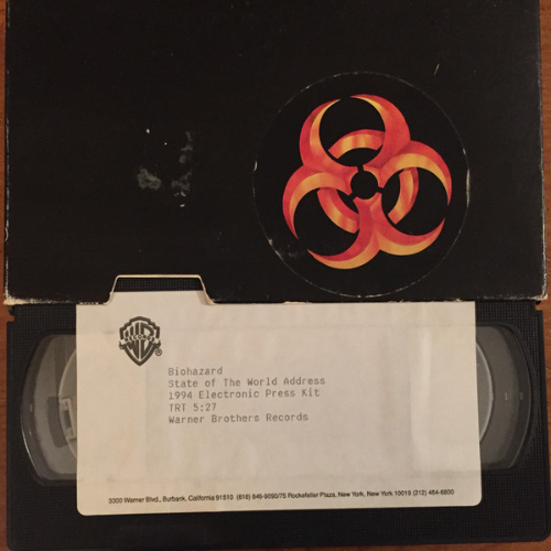 BIOHAZARD - State Of The World Address - 1994 Electronic Press Kit cover 