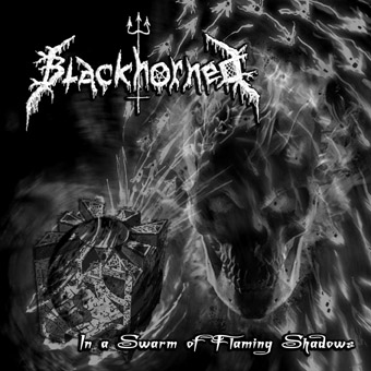 BLACKHORNED - In a Swarm of Flaming Shadows cover 