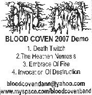 BLOOD COVEN - Promo 2007 cover 