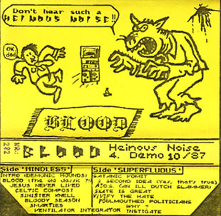 BLOOD - Heinous Noise cover 