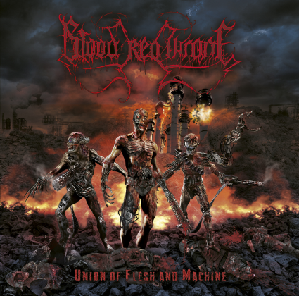 BLOOD RED THRONE - Union of Flesh and Machine cover 