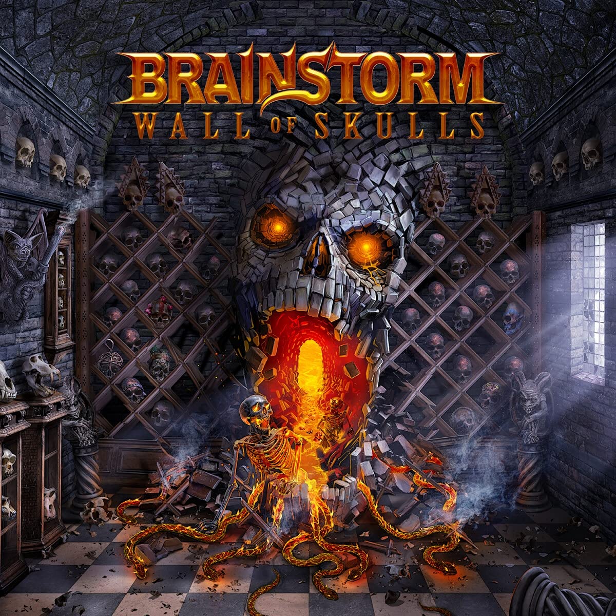 BRAINSTORM - Wall of Skulls cover 