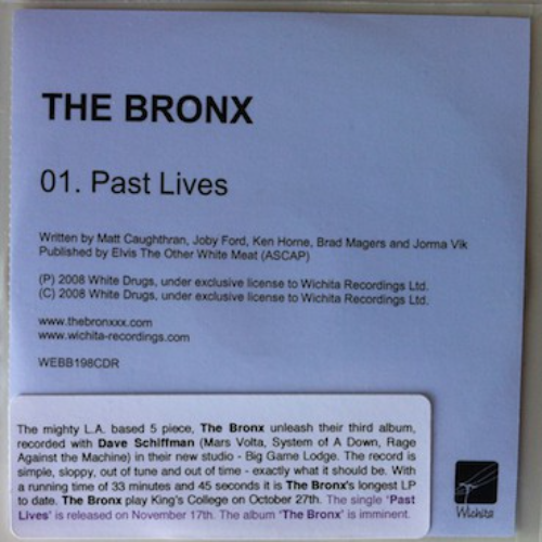 THE BRONX - Past Lives cover 