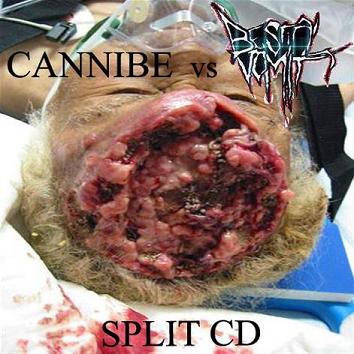 CANNIBE - Cannibe vs Bestial Vomit Split CD cover 