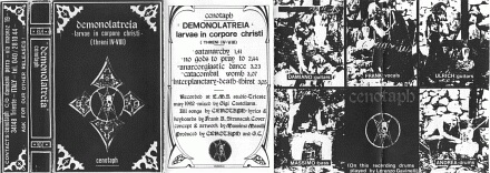 CENOTAPH - Demonolatreia (Larve in Corpore Christi) cover 