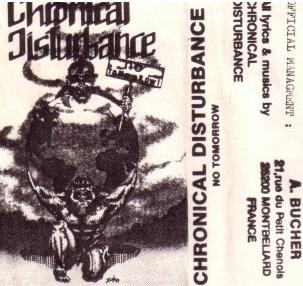 CHRONICAL DISTURBANCE - No Tomorrow cover 