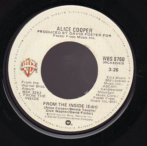 ALICE COOPER - From The Inside cover 