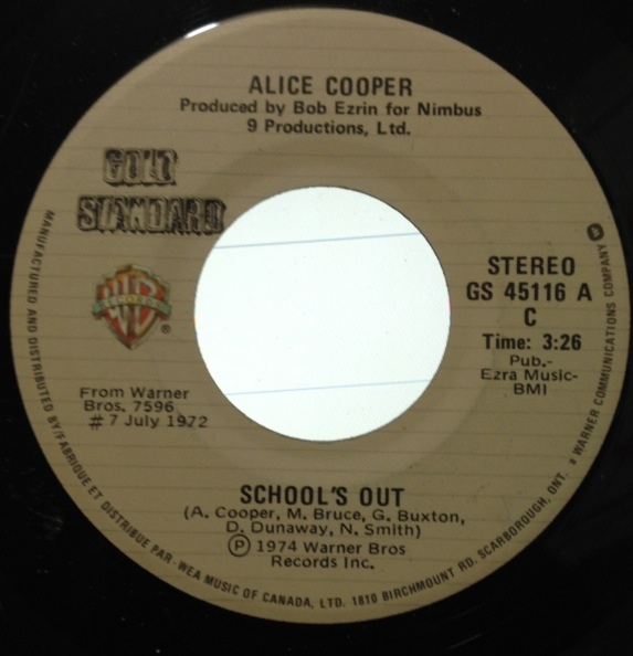 ALICE COOPER - School's Out / I'm Eighteen cover 