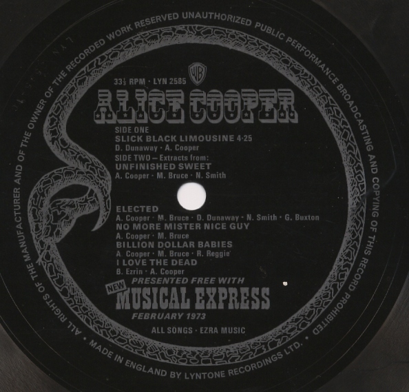 ALICE COOPER - Slick Black Limousine cover 