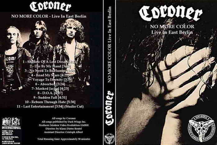 CORONER - No More Color Tour '90 - Live In East Berlin cover 