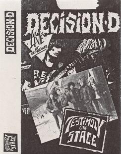 DECISION D - Testimony on Stage cover 