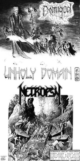 DEMIGOD - Unholy Domain / Necropsy cover 