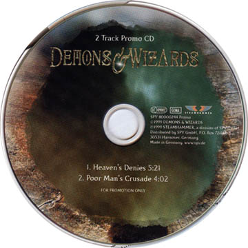 DEMONS & WIZARDS - 2 Track Promo CD cover 