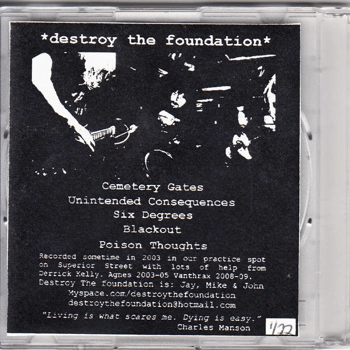 DESTROY THE FOUNDATION - Destroy The Foundation / Blood And Concrete cover 