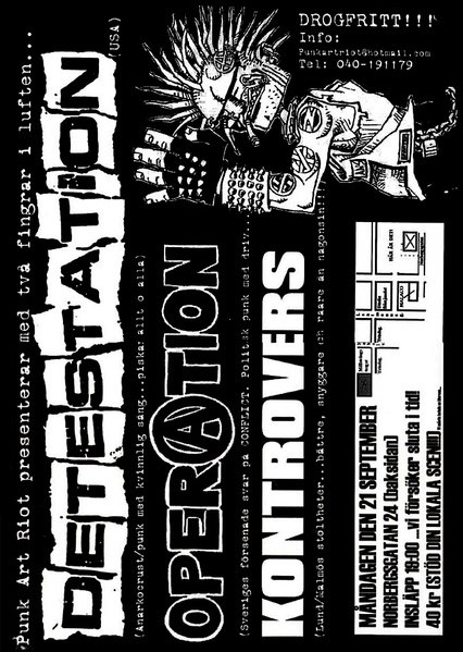 DETESTATION (OR) - Punk Art Riot cover 
