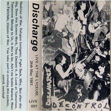 DISCHARGE - Live At The Lyceum; 24th May 1981 cover 