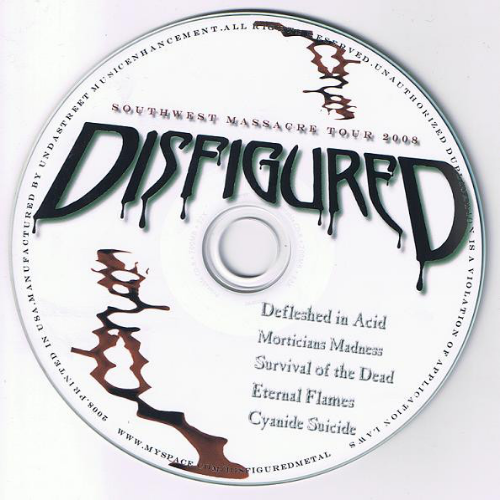 DISFIGURED (TX-1) - Southwest Massacre Tour 2008 Promo cover 