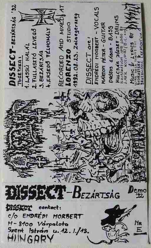 DISSECT - Bezártság cover 