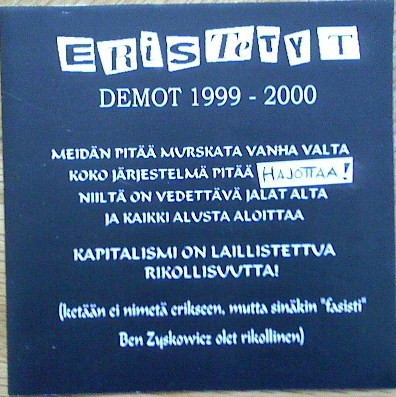 ERISTETYT - Demot 1999-2000 cover 