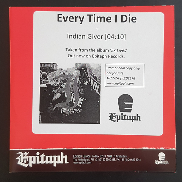 EVERY TIME I DIE - Indian Giver cover 