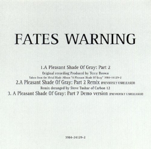 FATES WARNING - A Pleasant Shade Of Gray: Part II cover 