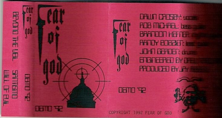 FEAR OF GOD - 1992 demo (II) cover 