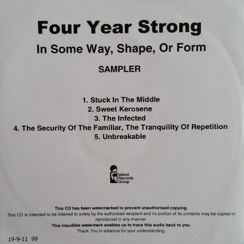 FOUR YEAR STRONG - In Some Way, Shape, Or Form. cover 