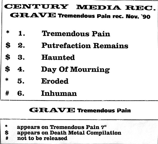 GRAVE - Promo 91 cover 