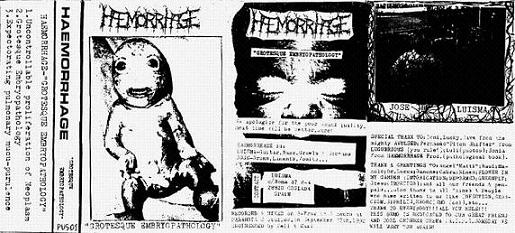 HAEMORRHAGE - Grotesque embryopathology cover 