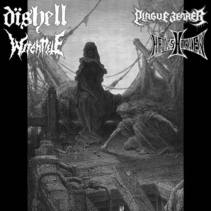 HELLISHEAVEN - Dishell / Hellisheaven / Plague Bearer / Witchrite cover 