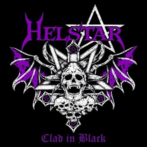 HELSTAR - Clad in Black cover 