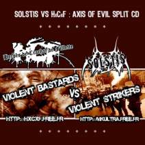 HERPES DE CRACHAT DE FILLETTE - Solstis Vs HxCxF: Axis Of Evil Split CD cover 