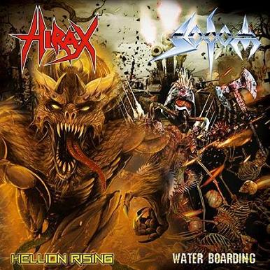 HIRAX - Hellion Rising / Water Boarding cover 